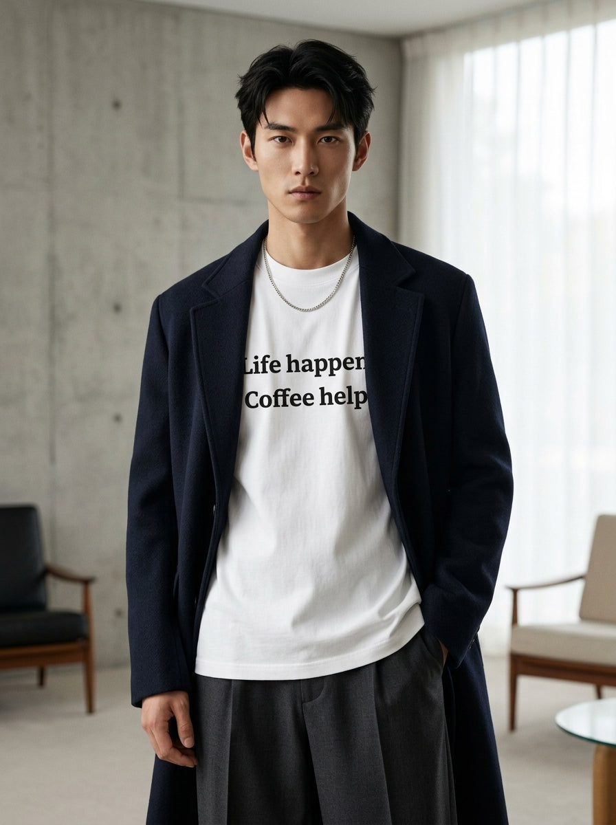 Life happens, coffee helps. / Tee