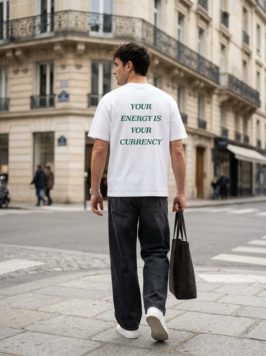 Your energy is your currency / Tee