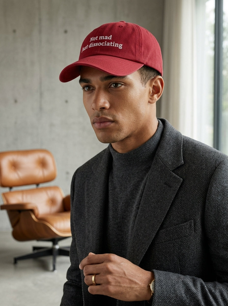 Not mad. Just dissociating. / Dad Hat