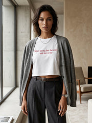 She's strong but she cries and she is me / Crop Top