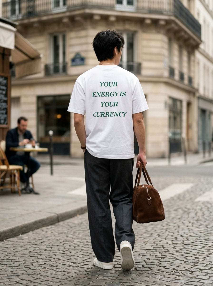 Your energy is your currency / Tee