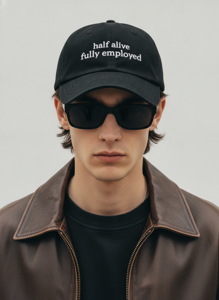 Half alive, fully employed. / Dad Hat