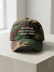 Avoiding eye contact since 1994 / Dad Hat