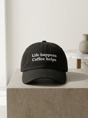 Life happens, coffee helps. / Dad Hat