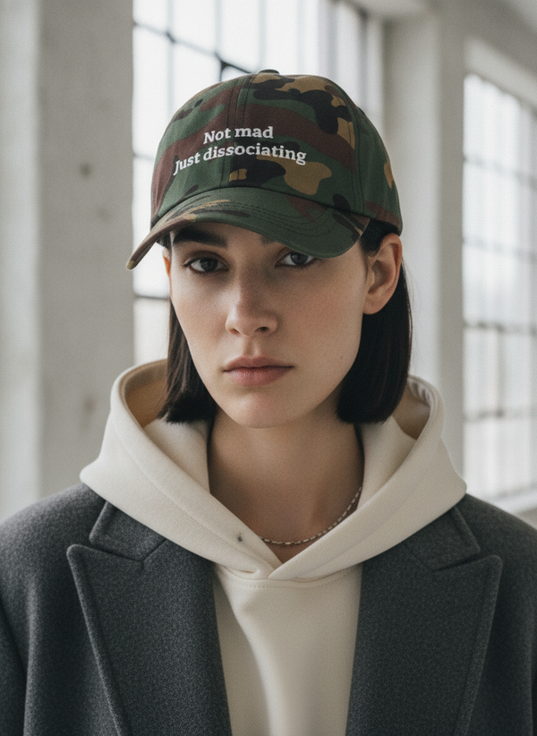 Not mad. Just dissociating. / Dad Hat