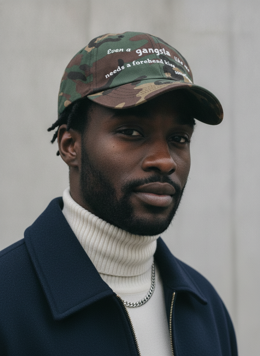 Even a gangsta like me needs a forehead kiss sometimes / Dad Hat