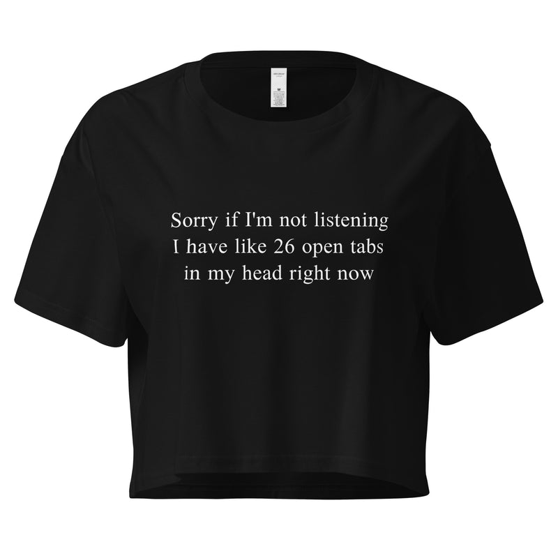 Sorry if I'm not listening, I have like 26 open tabs in my head right now.